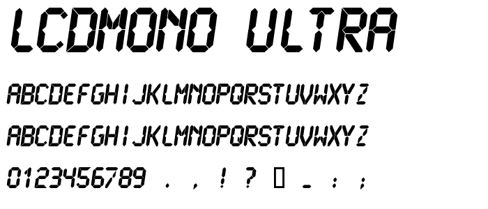 LCDMono Ultra font